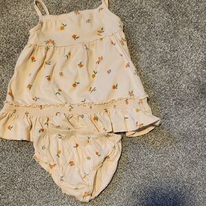 Floral Kids Swim Set - Cream